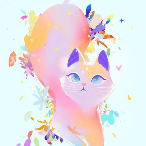 A cat painted with vibrant colors